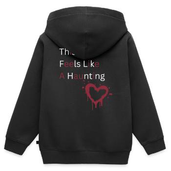 Diese Liebe fühlt sich an wie ein eindringliches Hemd - Romantic - Kinder Premium Organic Zip Hoodie - Schwarz - Hinten - AI Model Kid Male (0cm)