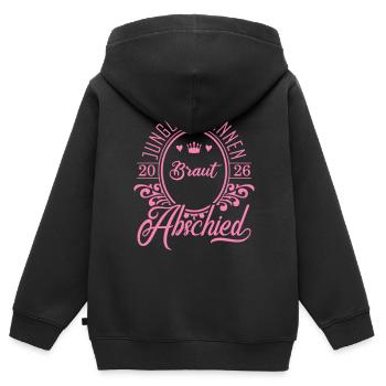 junggesellinnen abschied 2026 - Kinder Premium Organic Zip Hoodie - Schwarz - Hinten - AI Model Kid Male (0cm)