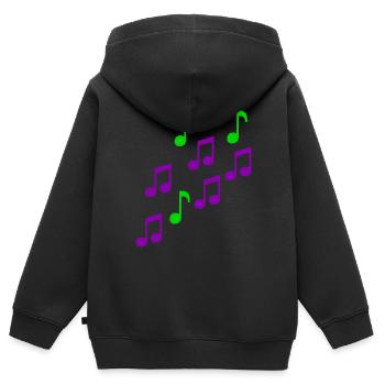 Notes - Sweat Premium à capuche zippé enfant bio - noir - Dos - AI Model Kid Male (0cm)