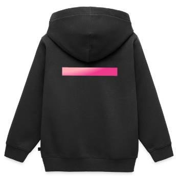 Pink Gradient Bars - Kids Premium Organic Zip-up Hoodie - black - Back - AI Model Kid Male (0cm)