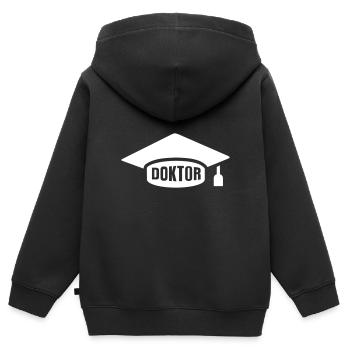 Doktor - Kinder Premium Organic Zip Hoodie - Schwarz - Hinten - AI Model Kid Male (0cm)