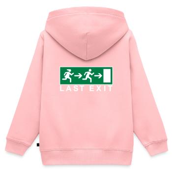 célibataire - Sweat Premium à capuche zippé enfant bio - rose - Dos - AI Model Kid Female (0cm)