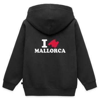 Majorque - Sweat Premium à capuche zippé enfant bio - noir - Dos - AI Model Kid Male (0cm)