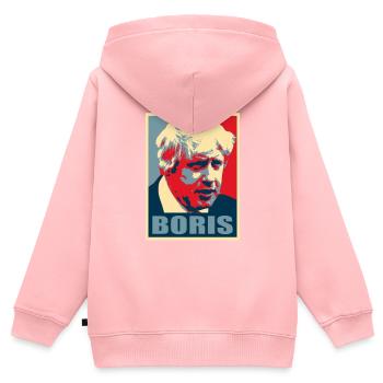 Boris Johnson Prime Minister of UK - Boris Johnson - Kids Premium Organic Zip-up Hoodie - rose - Back - AI Model Kid Female (0cm)