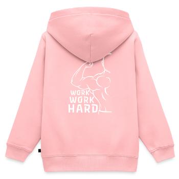 Training für Blutzirkulation, also pump! - Kinder Premium Organic Zip Hoodie - Rosa - Hinten - AI Model Kid Female (0cm)