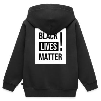 Black Lives Matter ! - Kids Premium Organic Zip-up Hoodie - black - Back - AI Model Kid Male (0cm)