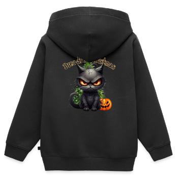 Dreadful Christmas Schreckliche Weihnachten - Kinder Premium Organic Zip Hoodie - Schwarz - Hinten - AI Model Kid Male (0cm)