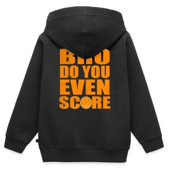 Basketball lustiger Spruch Sprueche - Kinder Premium Organic Zip Hoodie - Schwarz - Hinten - AI Model Kid Male (0cm)