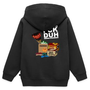 Pyro Silvester Feuerwerk - Kinder Premium Organic Zip Hoodie - Schwarz - Hinten - AI Model Kid Male (0cm)