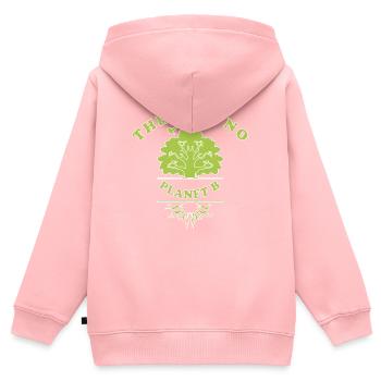 Nachhaltigkeit - Kinder Premium Organic Zip Hoodie - Rosa - Hinten - AI Model Kid Female (0cm)