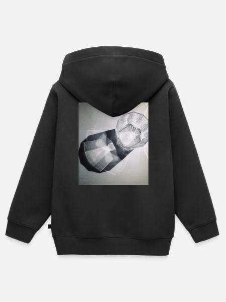 Glass light art - Kinder Premium Organic Zip Hoodie - Schwarz