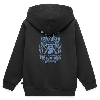 Bergbau du kannst mich aus der Mine holen aber - Kinder Premium Organic Zip Hoodie - Schwarz - Hinten - AI Model Kid Male (0cm)