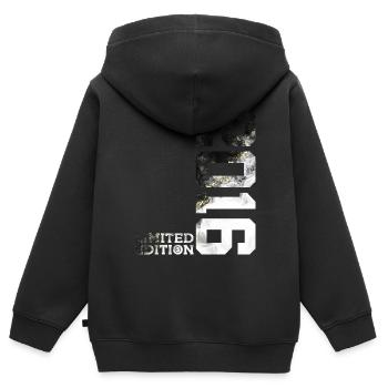 ÉDITION LIMITÉE 2016 COOL 10E ANNIVERSAIRE - Sweat Premium à capuche zippé enfant bio - noir - Dos - AI Model Kid Male (0cm)