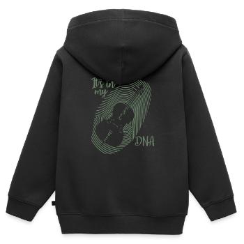 Cello Cellospieler KLassische Musik - Kinder Premium Organic Zip Hoodie - Schwarz - Hinten - AI Model Kid Male (0cm)