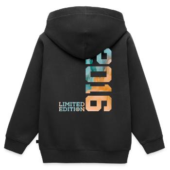 10E ÉDITION LIMITÉE DU 10E ANNIVERSAIRE 2016 - Sweat Premium à capuche zippé enfant bio - noir - Dos - AI Model Kid Male (0cm)