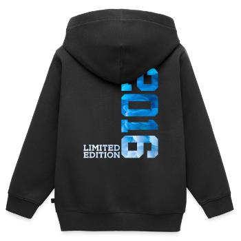 10E ÉDITION LIMITÉE DU 10E ANNIVERSAIRE 2016 - Sweat Premium à capuche zippé enfant bio - noir - Dos - AI Model Kid Male (0cm)