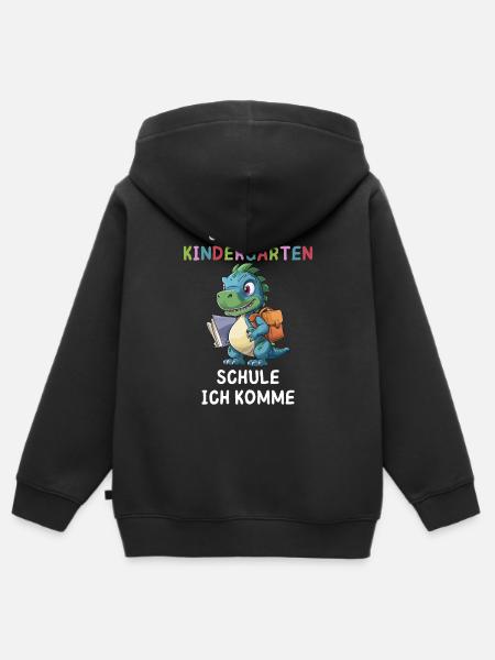 Goodbye Kindergarten Junge - Kinder Premium Organic Zip Hoodie - Schwarz