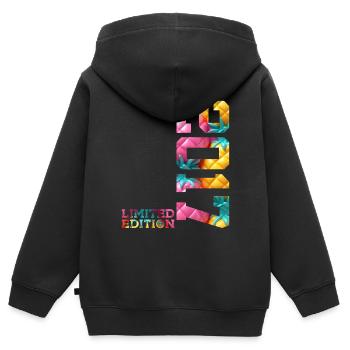 9E ANNIVERSAIRE ÉDITION LIMITÉE 2017 - Sweat Premium à capuche zippé enfant bio - noir - Dos - AI Model Kid Male (0cm)