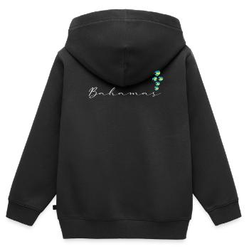 Bahamas - Kinder Premium Organic Zip Hoodie - Schwarz - Hinten - AI Model Kid Male (0cm)