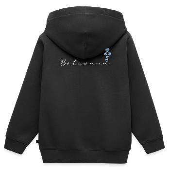 Botswana - Kinder Premium Organic Zip Hoodie - Schwarz - Hinten - AI Model Kid Male (0cm)