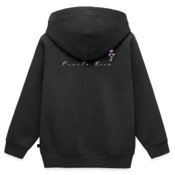 Puerto Rico - Kinder Premium Organic Zip Hoodie - Schwarz - Hinten - AI Model Kid Male (0cm)