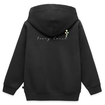 Ivory Coast - Kids Premium Organic Zip-up Hoodie - black - Back - AI Model Kid Male (0cm)