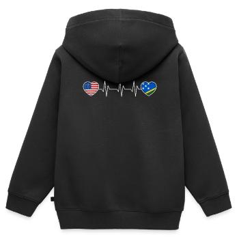Salomon (Îles) - Sweat Premium à capuche zippé enfant bio - noir - Dos - AI Model Kid Male (0cm)