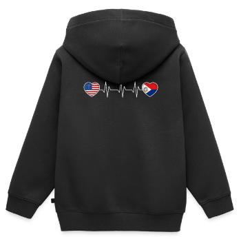 Sint Maarten - Sweat Premium à capuche zippé enfant bio - noir - Dos - AI Model Kid Male (0cm)