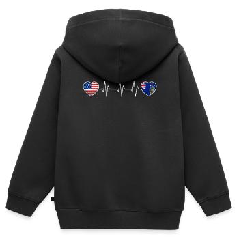 Géorgie du Sud et les îles Sandwich du Sud - Sweat Premium à capuche zippé enfant bio - noir - Dos - AI Model Kid Male (0cm)