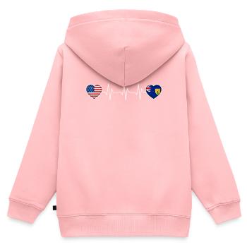 Turks und Caicosinseln - Kinder Premium Organic Zip Hoodie - Rosa - Hinten - AI Model Kid Female (0cm)