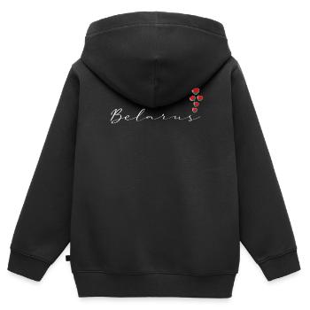 Weißrussland - Kinder Premium Organic Zip Hoodie - Schwarz - Hinten - AI Model Kid Male (0cm)