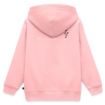 Palästina - Kinder Premium Organic Zip Hoodie - Rosa - Hinten - AI Model Kid Female (0cm)