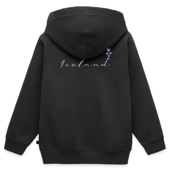 Islande - Sweat Premium à capuche zippé enfant bio - noir - Dos - AI Model Kid Male (0cm)
