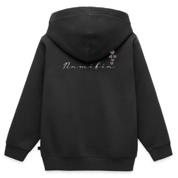 Namibia - Kinder Premium Organic Zip Hoodie - Schwarz - Hinten - AI Model Kid Male (0cm)