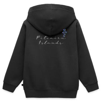 Pitcairn (Îles) - Sweat Premium à capuche zippé enfant bio - noir - Dos - AI Model Kid Male (0cm)