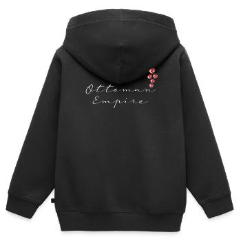 Osmanisches Reich - Kinder Premium Organic Zip Hoodie - Schwarz - Hinten - AI Model Kid Male (0cm)