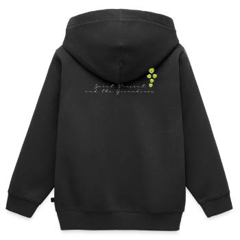 St. Vincent und die Grenadinen - Kinder Premium Organic Zip Hoodie - Schwarz - Hinten - AI Model Kid Male (0cm)