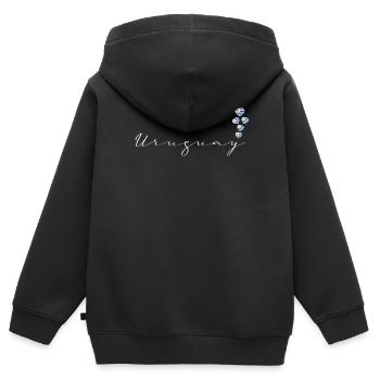Uruguay - Sweat Premium à capuche zippé enfant bio - noir - Dos - AI Model Kid Male (0cm)