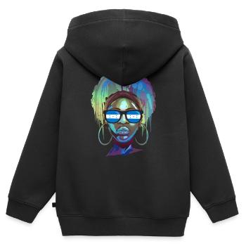 Honduras - Kinder Premium Organic Zip Hoodie - Schwarz - Hinten - AI Model Kid Male (0cm)