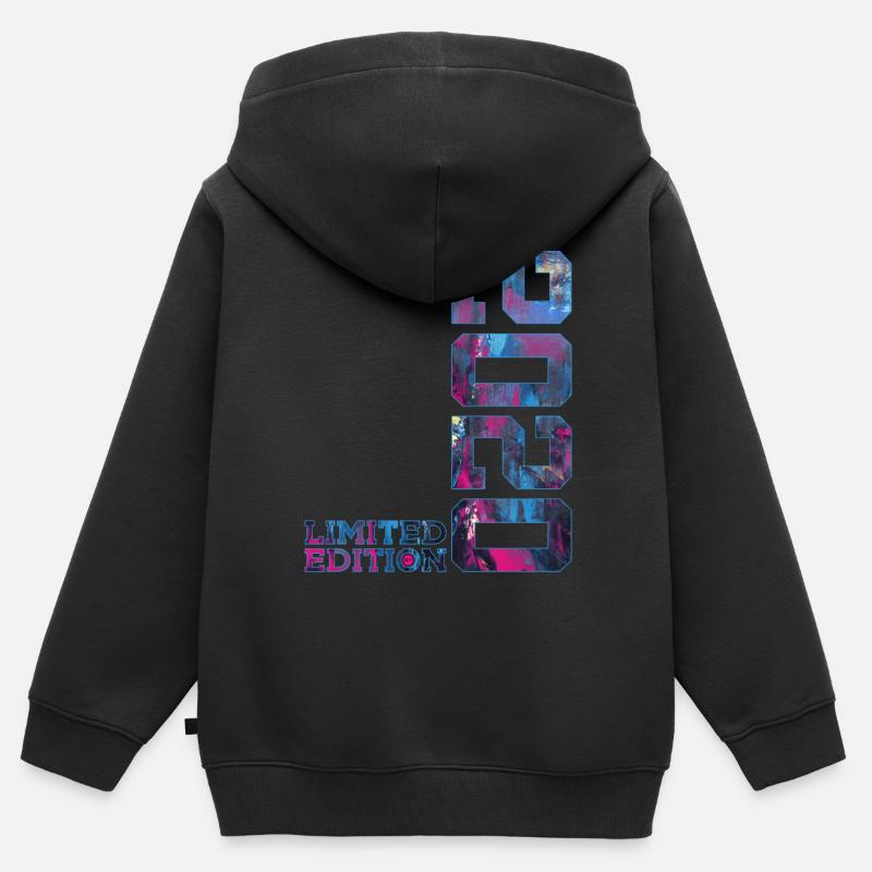 6E ANNIVERSAIRE ÉDITION LIMITÉE 2020 - Sweat Premium à capuche zippé enfant bio - noir