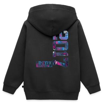 9E ANNIVERSAIRE ÉDITION LIMITÉE 2017 - Sweat Premium à capuche zippé enfant bio - noir - Dos - AI Model Kid Male (0cm)