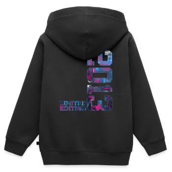 13. GEBURTSTAG 13 JAHRE LIMITED EDITION 2013 - Kinder Premium Organic Zip Hoodie - Schwarz - Hinten - AI Model Kid Male (0cm)