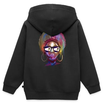 Amerikanisch-Samoa - Kinder Premium Organic Zip Hoodie - Schwarz - Hinten - AI Model Kid Male (0cm)