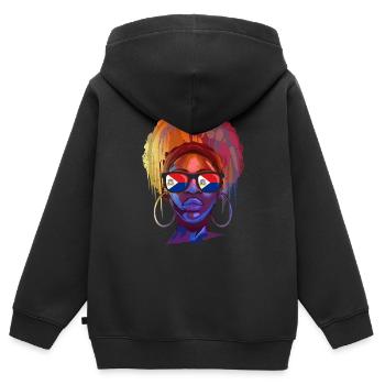Sint Maarten - Sweat Premium à capuche zippé enfant bio - noir - Dos - AI Model Kid Male (0cm)