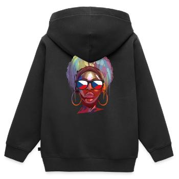 Tschechische Republik - Kinder Premium Organic Zip Hoodie - Schwarz - Hinten - AI Model Kid Male (0cm)