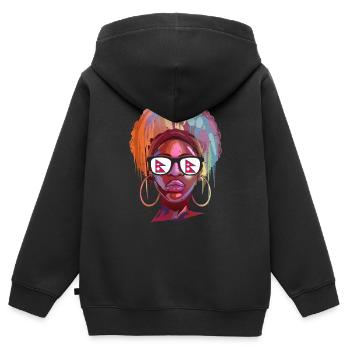 Nepal - Kinder Premium Organic Zip Hoodie - Schwarz - Hinten - AI Model Kid Male (0cm)