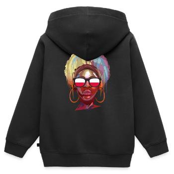 Polen - Kinder Premium Organic Zip Hoodie - Schwarz - Hinten - AI Model Kid Male (0cm)
