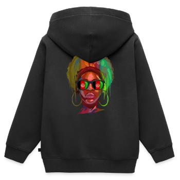 Afghanistan - Kinder Premium Organic Zip Hoodie - Schwarz - Hinten - AI Model Kid Male (0cm)