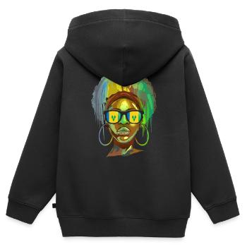 St. Vincent und die Grenadinen - Kinder Premium Organic Zip Hoodie - Schwarz - Hinten - AI Model Kid Male (0cm)