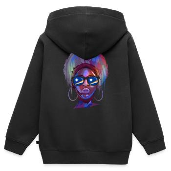 Marshall Islands - Kids Premium Organic Zip-up Hoodie - black - Back - AI Model Kid Male (0cm)